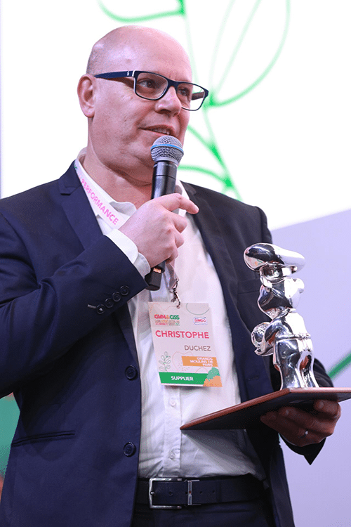 photo Christophe Duchez, prise de parole à l'award Grupo Bimbo