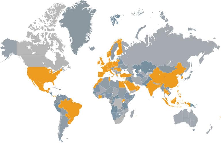 Carte présence GMP à l'international - mai 2026