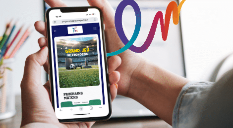 Mockup - application PLUS jeu des pronostics